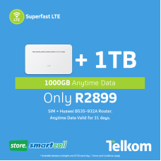 Huawei B535-932A White + 1TB Telkom LTE Data Huawei B535-932A White + 1TB Telkom LTE Data